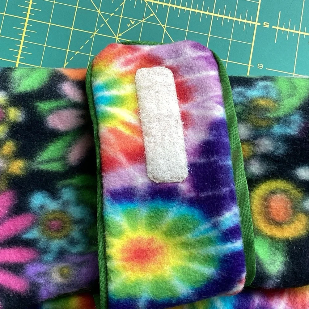 New Handcrafted Reversible Small Dog Fleece Hoodie Tie Dye Hippie Boho Gifts